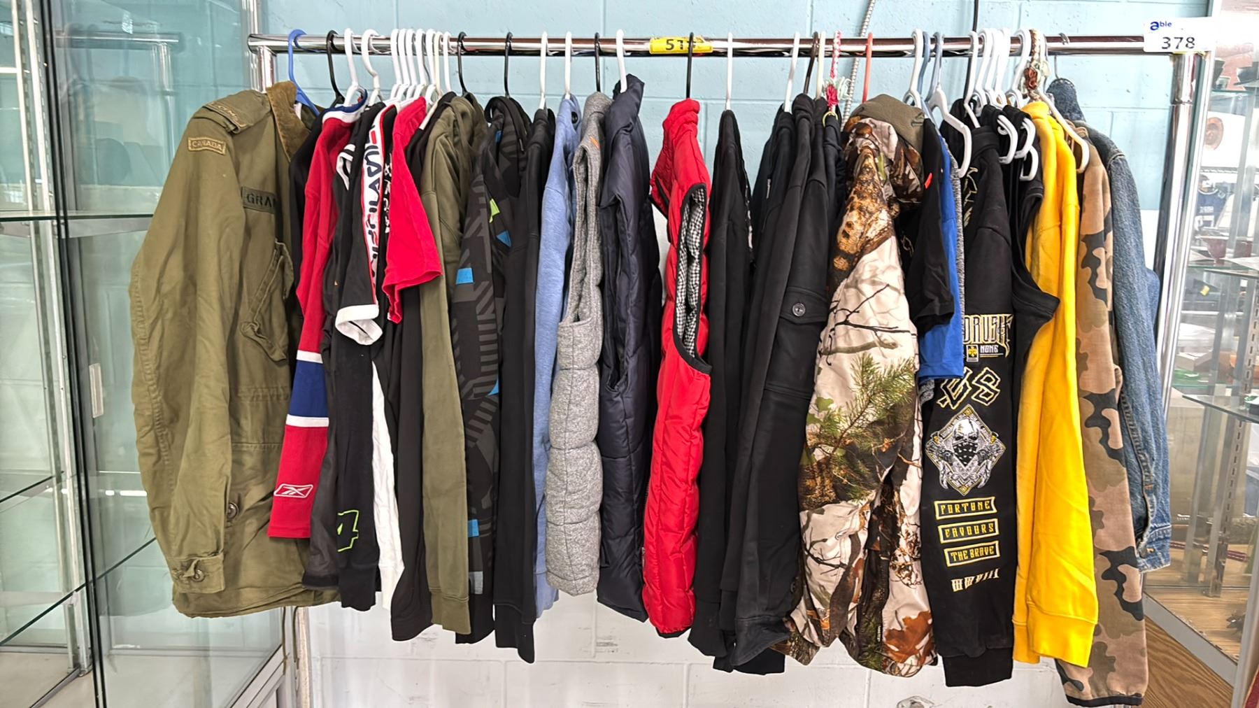 RACK OF ASSORTED CLOTHING (RACK NOT INCLUDED) - Able Auctions