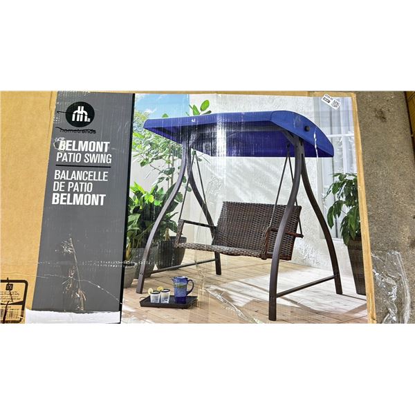 HOMETRENDS BELMONT PATIO SWING (MAY BE MISSING SOME HARDWARE)