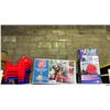 Image 1 : SHELF OF ASSORTED ITEMS INCLUDING; BIG FUN BOWLING SET, STEP 2 PUSH AROUND BUGGY GT & 4 KIDS CHAIRS