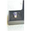 Image 2 : STERLING SILVER RING WITH PURPLE STONES