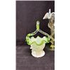 Image 2 : VINTAGE GREEN GLASS BLOWN VASES