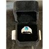 Image 1 : 925S 4.0CT NATURAL SWISS BLUE TOPAZ EMERALD CUT RING - SIZE 6 - MOUNTED IN 925 STERLING SILVER WITH