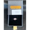 Image 1 : PLATINUM PLATED 1.25CT HEART CUT SIMULATED DIAMOND (CZ) TRINITY RING WITH BAGUETTE SIDESTONES -