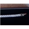 Image 4 : PLATINUM PLATED 4.0MM PRINCESS CUT TENNIS BRACELET ADJUSTABLE - 7" TO 8" LONG