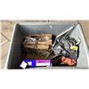 Image 2 : BIN OF ASSORTED ITEMS INCLUDING; UMBRELLAS, CROWBAR, BURLAP SACKS AND MORE *BIN NOT INCLUDED*