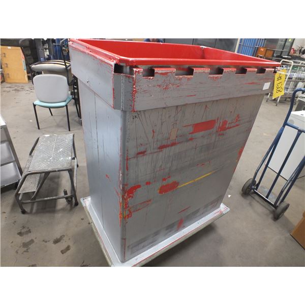 Metal Storage Bin On Wheels