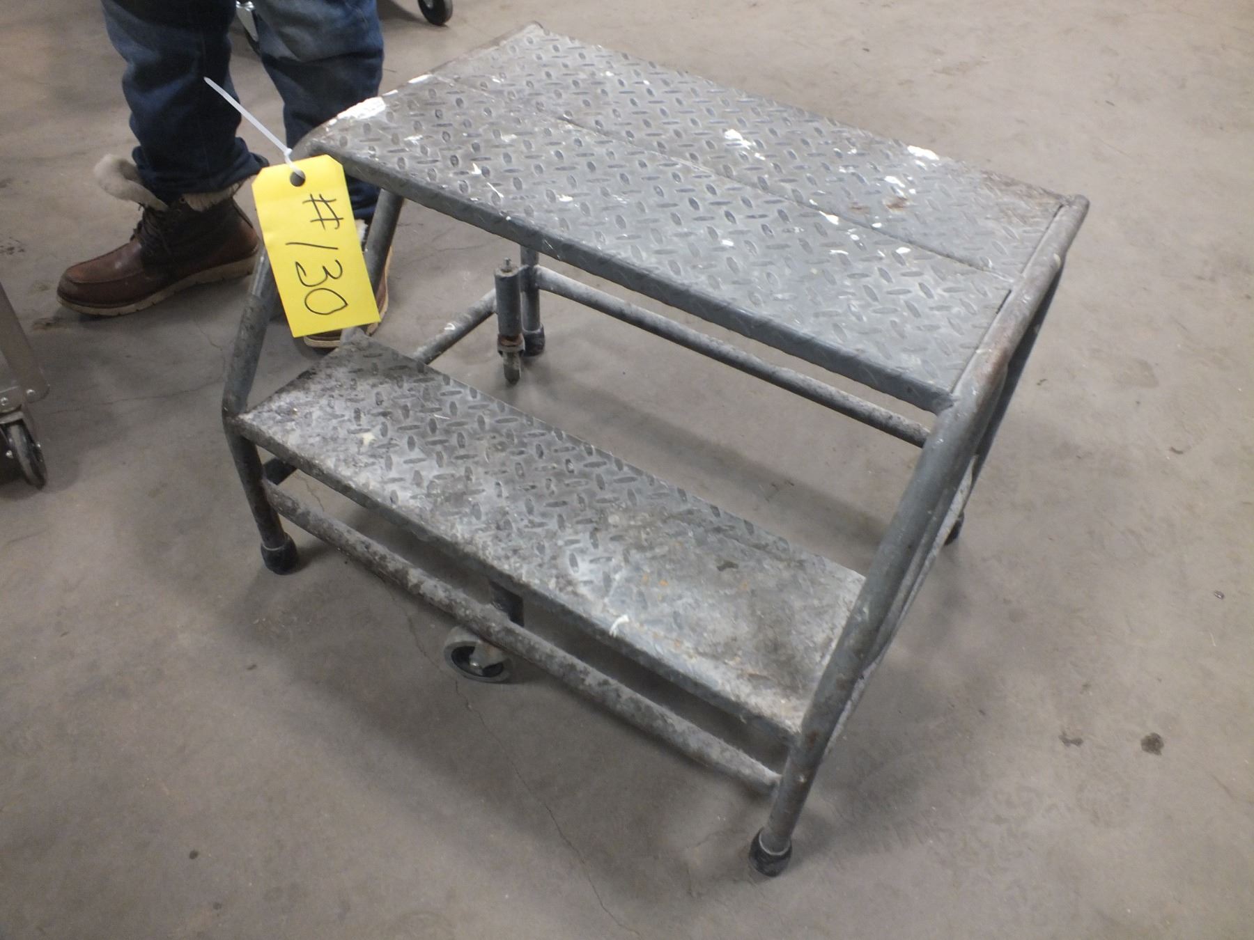 2 Step Shop Step Stool On Wheels