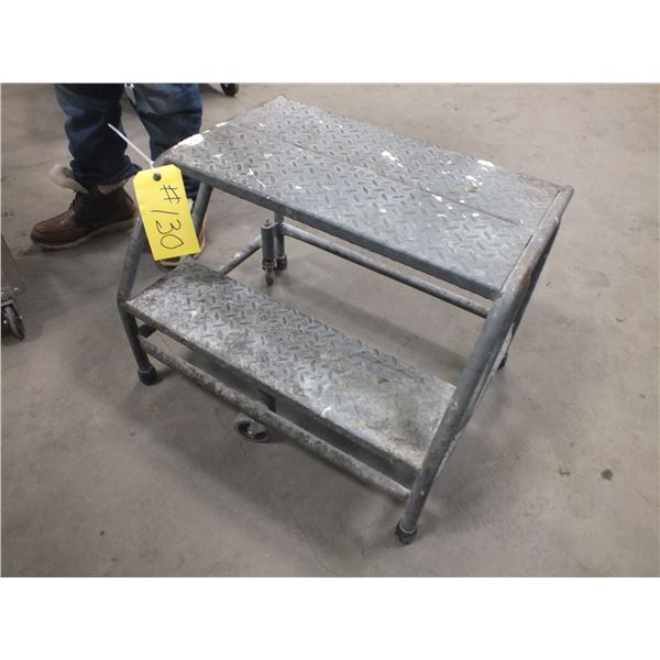 2 Step Shop Step Stool On Wheels