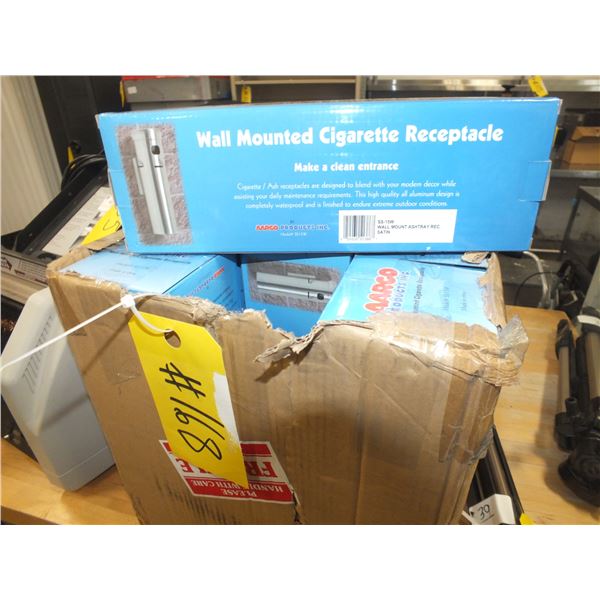 12 Metal Wall Mounted Cigarette Receptacle's