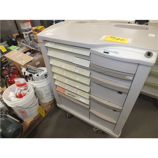 Medical Storage Cart On Wheels