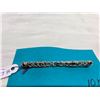 Image 2 : 10 KT GOLD BAR PIN, BLUE STONES 2.43 GRAMS