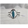 Image 2 : DESIGNER SILVER TONE BRACELET, ROTATING CENTER, ABOLONE/ENAMEL
