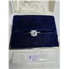 Image 2 : STERLING SILVER RING .925 C.Z. STONE, VINTAGE CASE