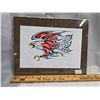 Image 1 : FRAMED PRINT, SALMON RUN.  BY SHELLY FLETCHER