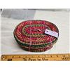 Image 1 : WOVEN GRASS BASKET AND MOTHER OF PEARL BUTTONS