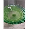 Image 2 : GREEN FOOTED FRUIT BOWL, FISHSCALE PATTERN.