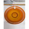 Image 2 : ORANGE SATIN GLASS RIBBON BOWL CIRCA 1930
