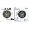 Image 1 : (2) 1996 Canadian 50 Cents Coin.