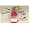Image 2 : Vintage 1976 Lego Set #386 Red Cross Helicopter & Ambulance