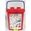 Image 3 : Rare 1995 Lego 3 & Large Bucket #4134 Free Style - 234 Pcs. w/ Bucket & Lid