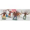 Image 1 : Vintage 1960's Crescent Painted Plastic Cowboys+TeePee+ Indians