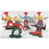 Image 2 : Vintage 1960's Crescent Painted Plastic Cowboys+TeePee+ Indians