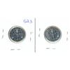 Image 1 : 2 X 1945 CANADIAN 5C COINS F15