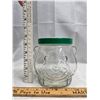Image 2 : KRAFT VINTAGE 1989 GLASS TEDDY BEAR PEANUT BUTTER JAR.