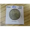 Image 1 : 1920 Canadian silver fifty cent