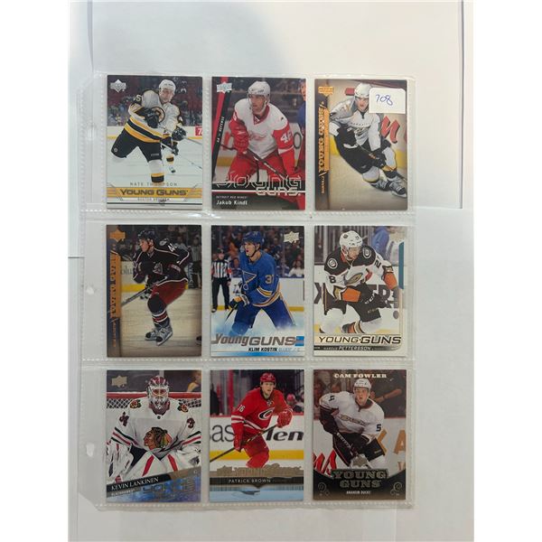 Young Guns Rookie Cards - 1 Sheet (9 Cards)