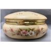 Image 4 : Nippon Hand Painted 7½" L x 5½" W Large Floral Pattern Trinket Porcelain Box - "M" = Mori Muri Broth