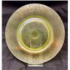 Image 2 : Fenton Uranium Stretch Glass Dinner Plate 9" W (Circa 1920)