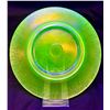 Image 3 : Fenton Uranium Stretch Glass Dinner Plate 9" W (Circa 1920)