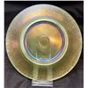 Image 4 : Fenton Uranium Stretch Glass Dinner Plate 9" W (Circa 1920)