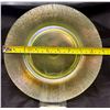 Image 5 : Fenton Uranium Stretch Glass Dinner Plate 9" W (Circa 1920)