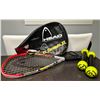 Image 1 : Head Titanium Racquetball Racquet & 2x Exercise Dumbbells