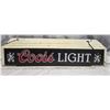 Image 1 : VINTAGE COORS LIGHT POOL TABLE BAR LIGHT.  38" LONG.  WORKING.