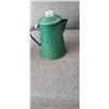 Image 1 : Green Enamel Campers Coffee Pot