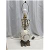 Image 1 : Vintage lamp with Crystal & brass base 70cm high ( no lamp shade