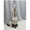 Image 2 : Vintage lamp with Crystal & brass base 70cm high ( no lamp shade