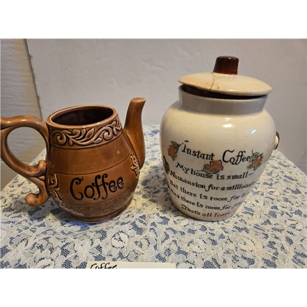 2 Vintage Coffee Containers
