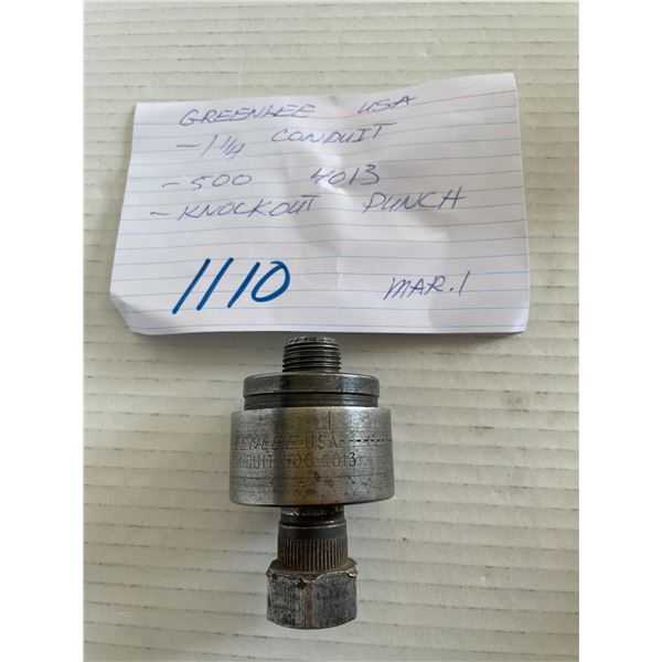 Greenlee USA - 1 ¼ Conduit - Knockout Punch
