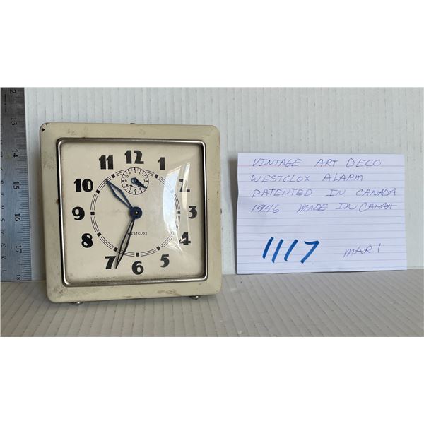 Vintage Art Deco Westclox Alarm 1946