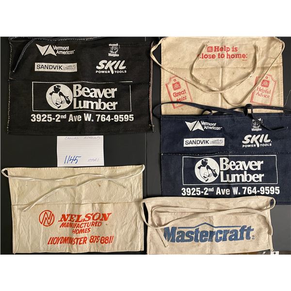 Canvas Aprons - 5 in total