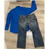 Image 3 : Ariat FR - 36/30 - rip in leg - Roper Shirt - XL