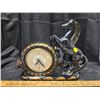 Image 1 : VINTAGE MCM LANSHIRE BLACK BEAUTY STALLION HORSE CLOCK. 10" HIGH