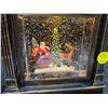 Image 2 : WOODEN FIREPLACE SANTA SNOW GLOBE.  WORKS WITH BATTERIES (7 1/4" X 6.5" X 3 3/4")