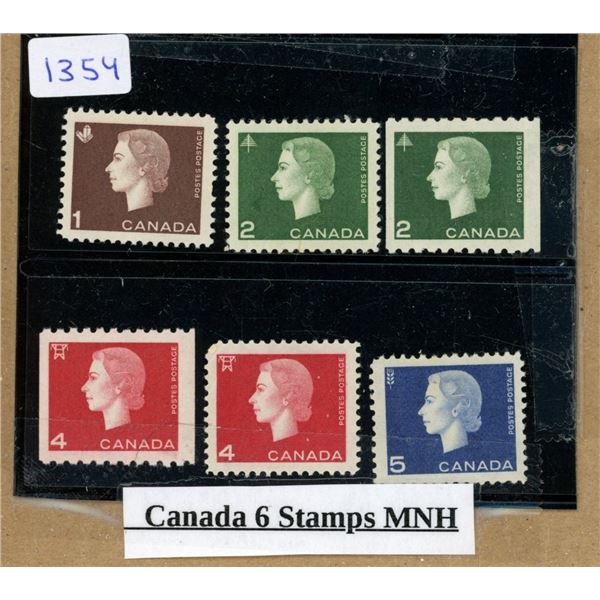 Canada 6 Stamps MNH Stamp.