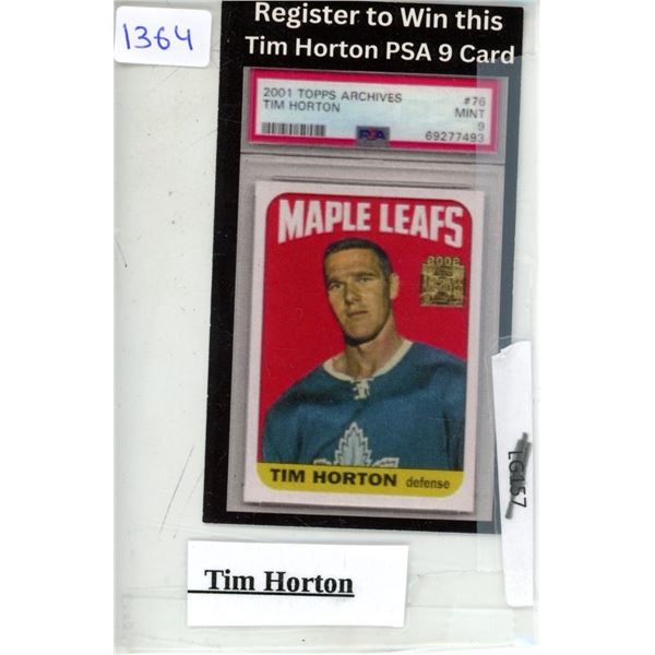 Business Card Size Tim Hortons Copy Card.