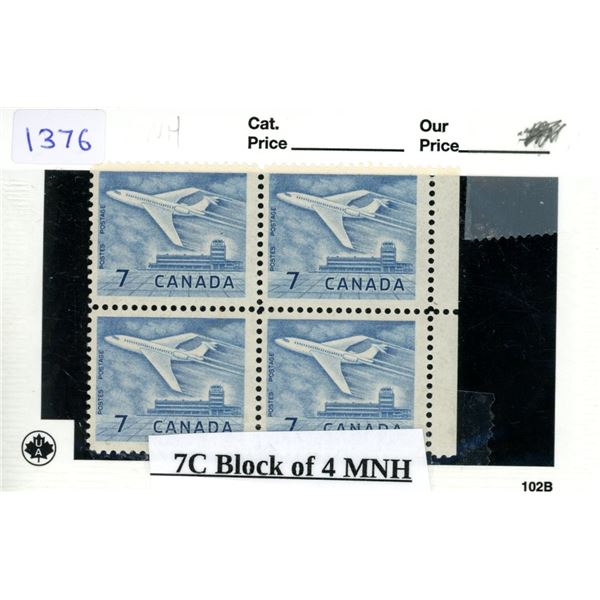 7C Block of 4 MNH Stamp.